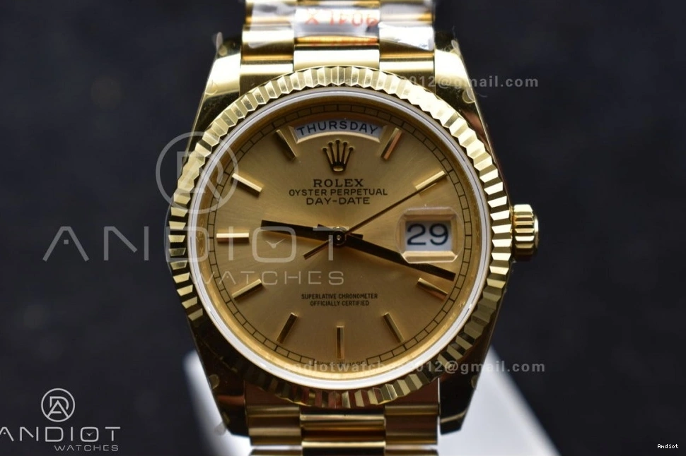 President QF Dial V5 Weight) 36 YG Bracelet Best 904L DayDate vr3255 Edition Gold Steel (Gain on 0201